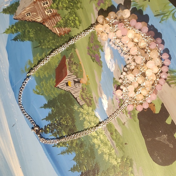 Pink/Clear Necklace - Picture 2 of 5